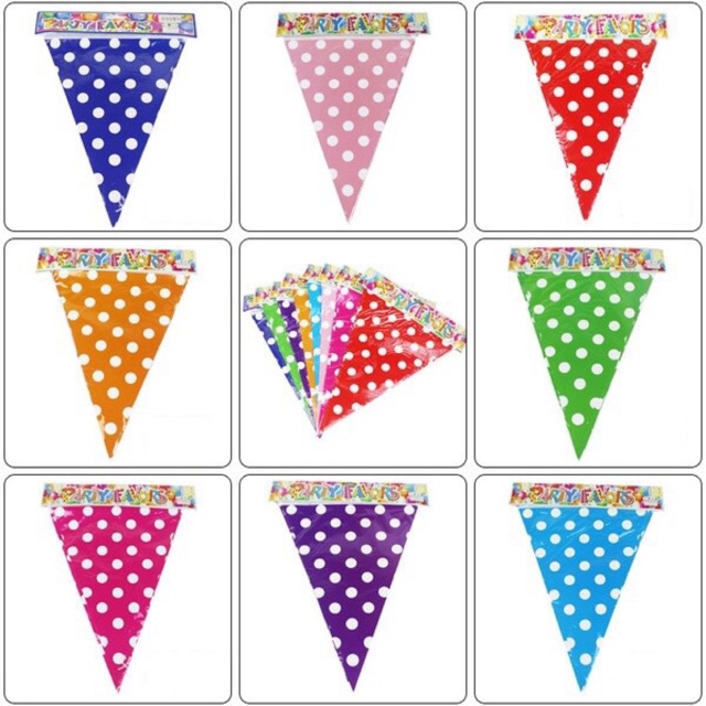 Polka Dots Banderitas / Flag Banner Shopee Philippines