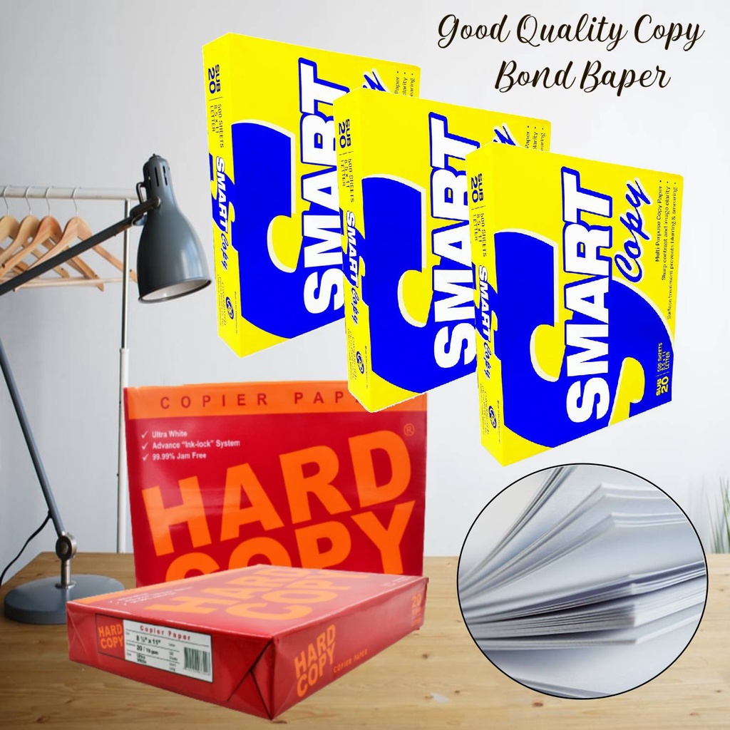 BPD (1BOX) Copy Bond Paper 500 sheets (Short, Long, A4 sizes) Smart