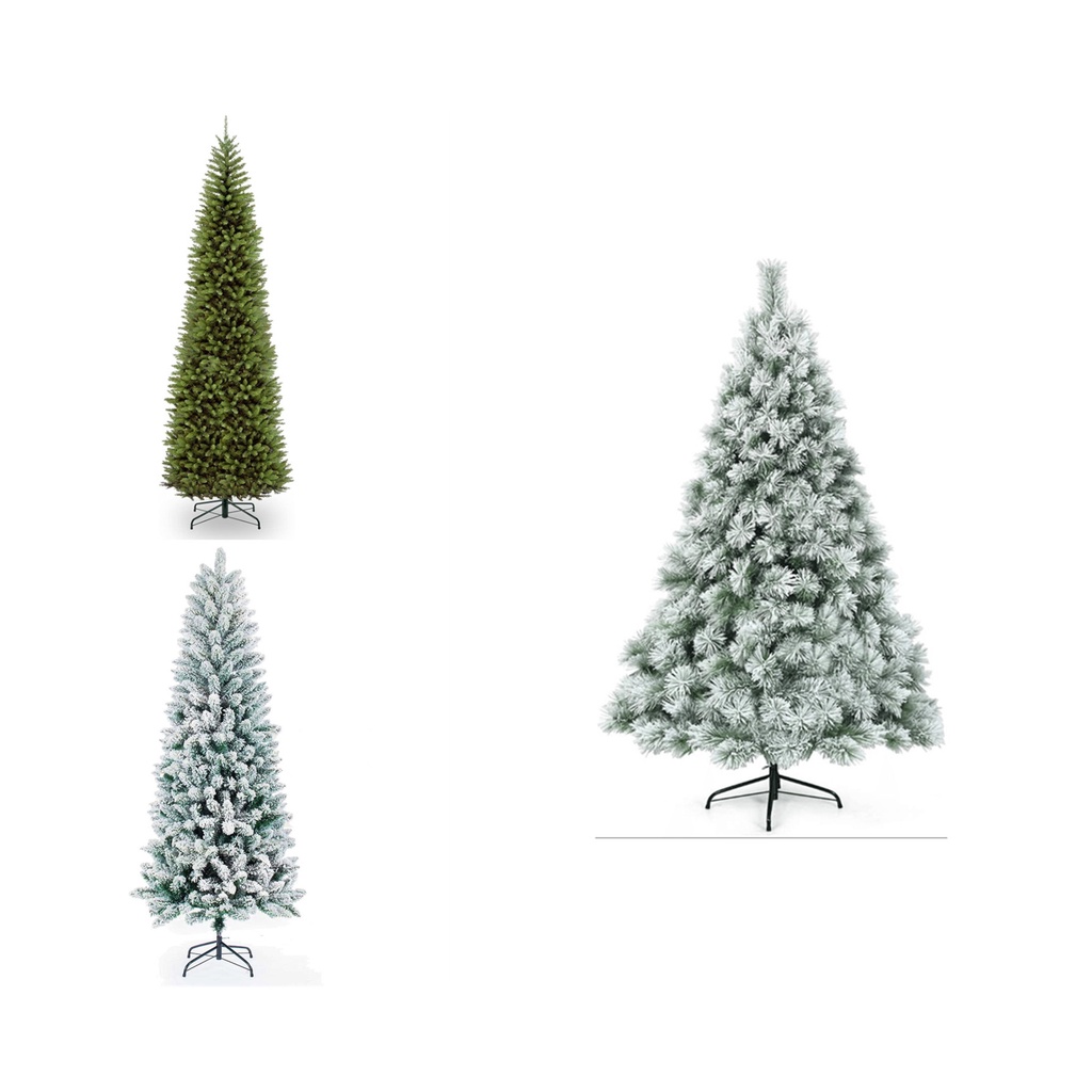 4ft Artificial Christmas Tree Green pencil tree and flocked pvc pencil