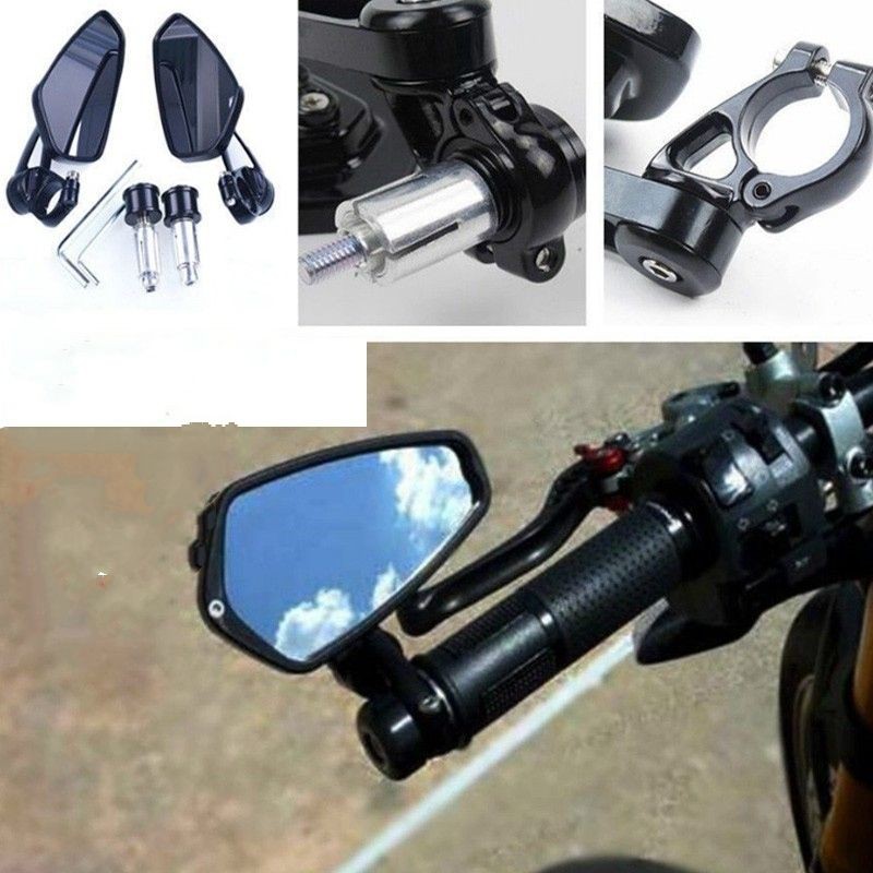 BAR END MIRROR Side Mirror WITH BAREND Universal Motorcycle 7/8'' 22mm