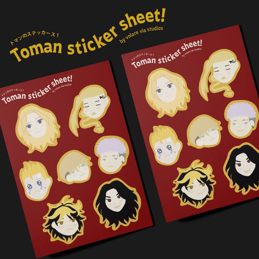 Tokyo Revengers anime inspired Toman chibi stickers! Shopee Philippines