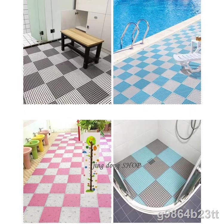 Non Slip Rubber Mat Toilet bathroom Bath Mat Kitchen Balcony Drain hole