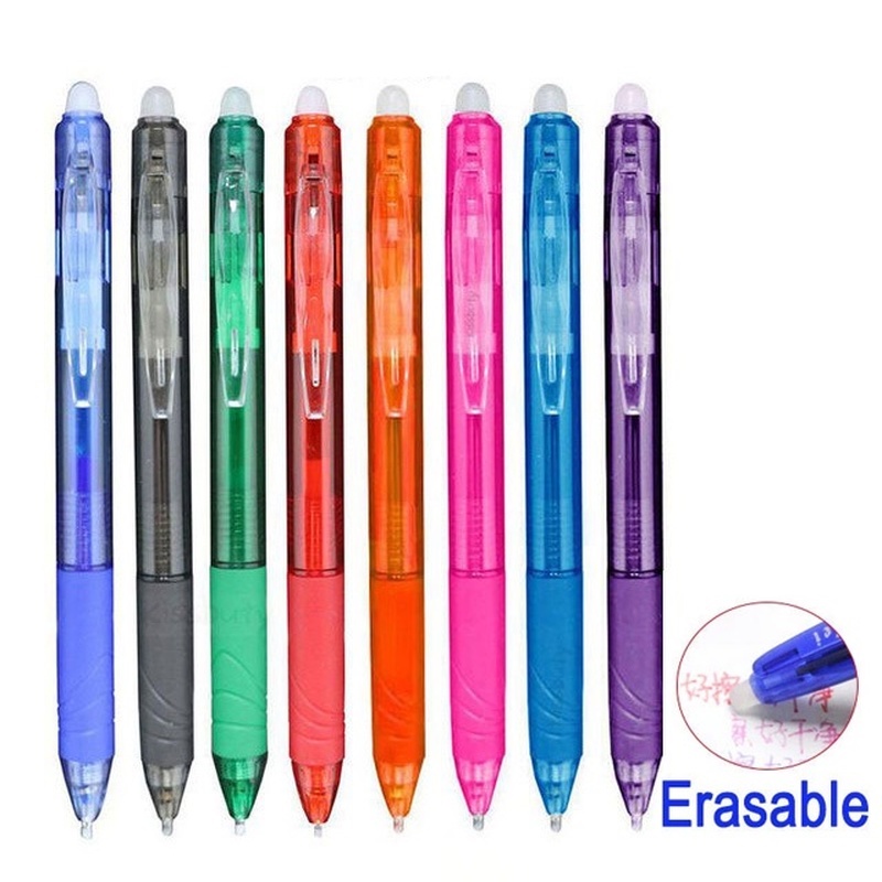 1Pc 0.5mm Color Press Erasable Pen Neutral Pen Press Color Office