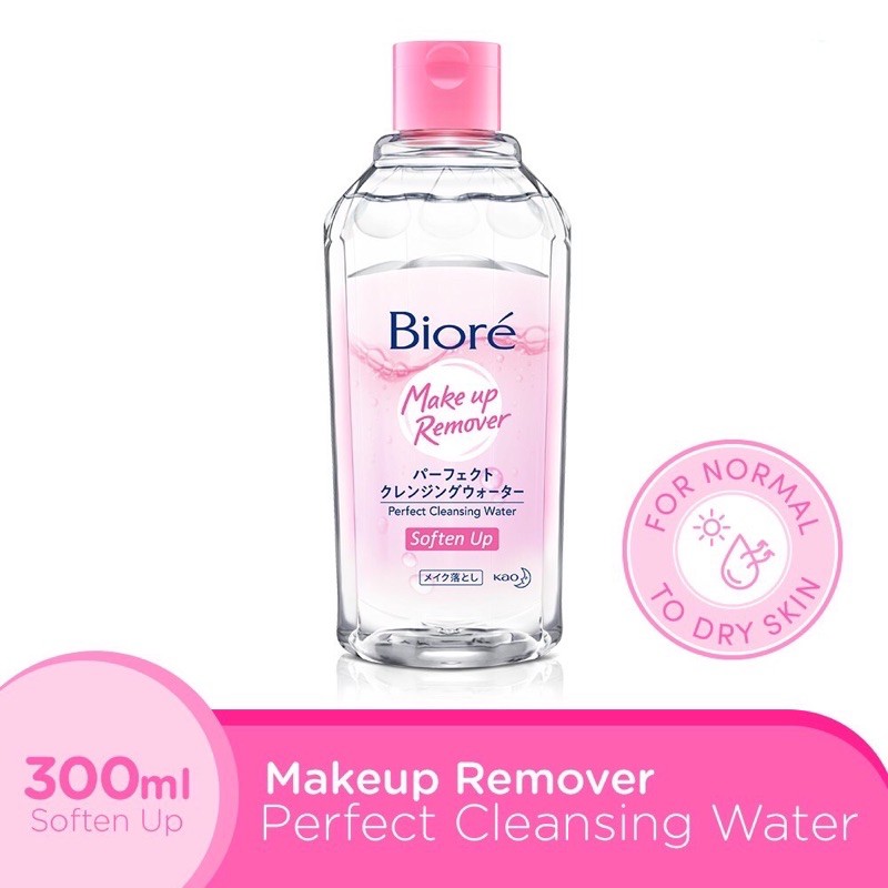 Biore Makeup Remover Perfect Cleansing Water Soften Up 300 ml Shopee