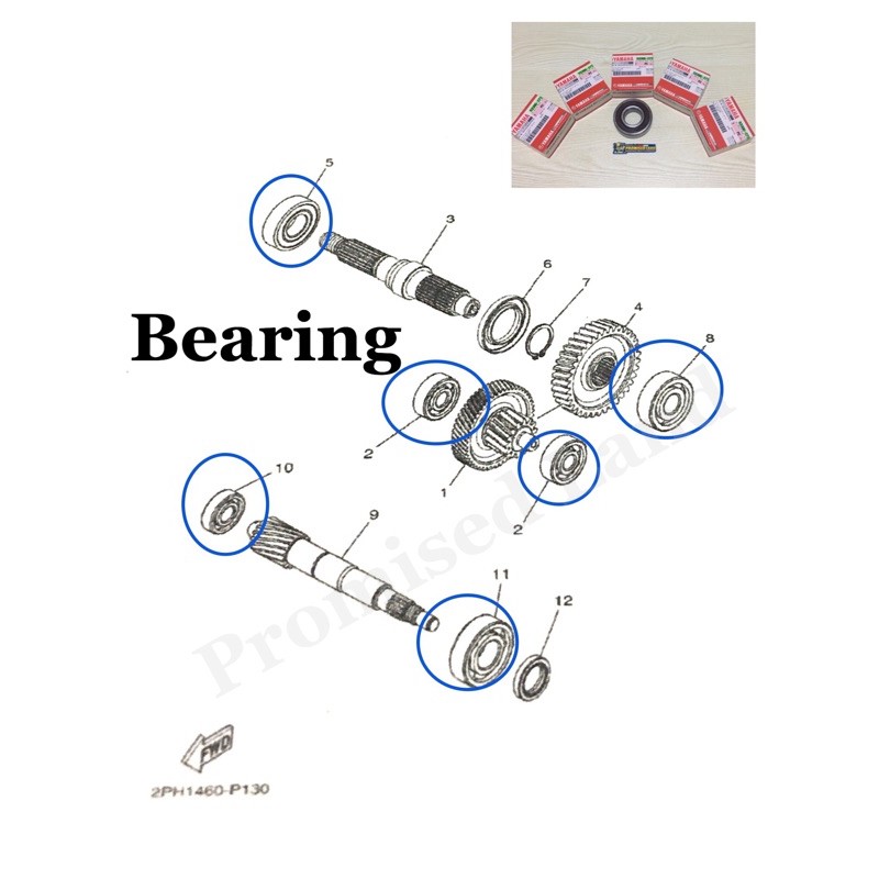 Mio i 125 Asstd.transmission bearing Original/Genuine Shopee Philippines