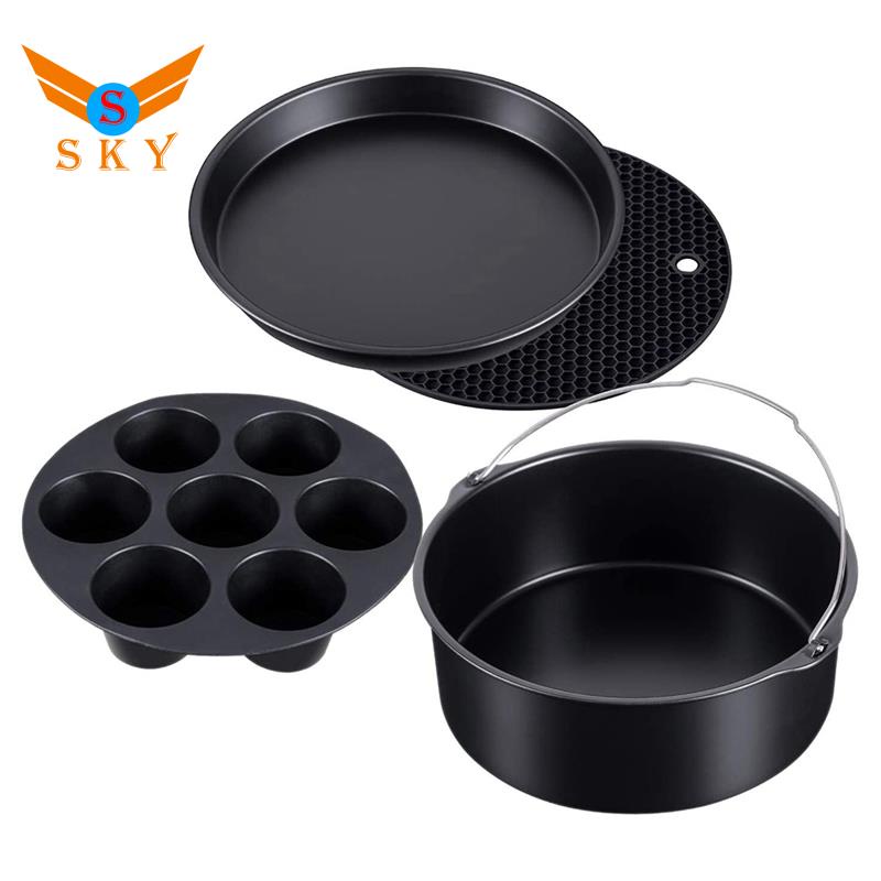 4 Set Pressure Cooker, Steamer & Air Fryer Bakeware for Ninja Foodi∨