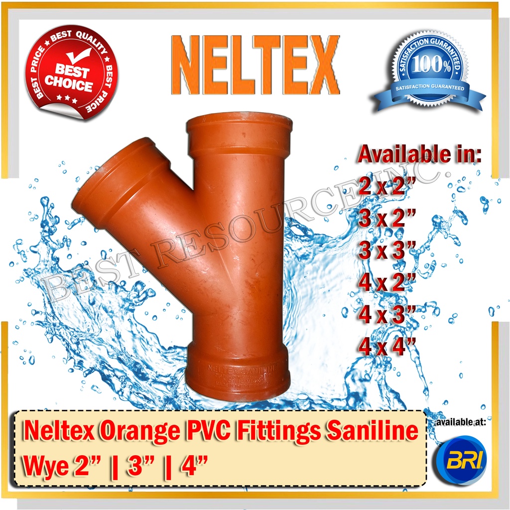 Neltex Orange PVC Fittings Wye 3 x 2 Shopee Philippines