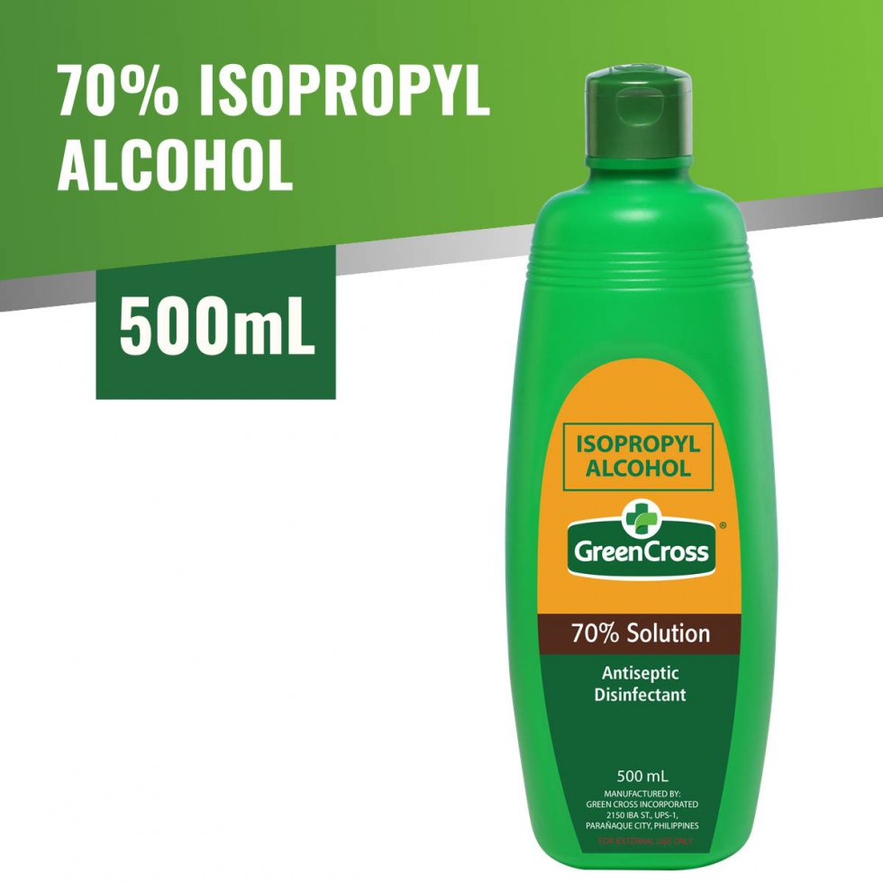 Green Cross Isopropyl Alcohol 70 Solution 500ml Shopee Philippines