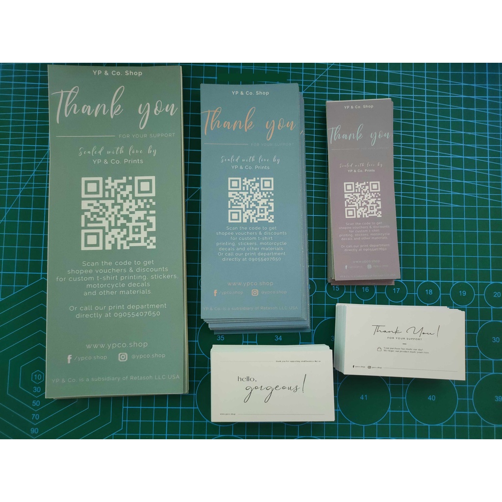 A4 Size Customized Sticker Label Thank You Card Shopee Philippines