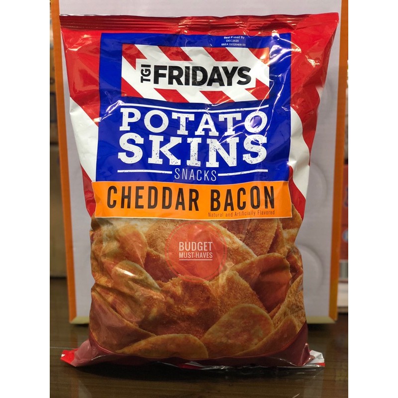TGI Friday's Cheddar & Bacon Potato Skins Chips, 22 oz/623.7 grams