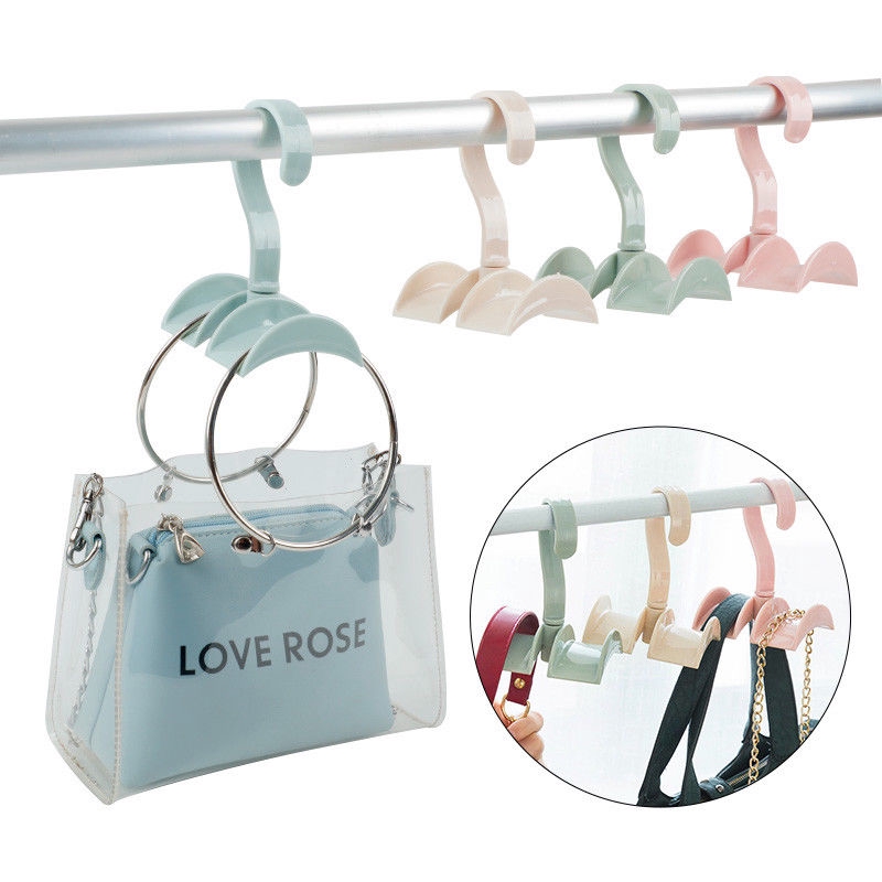 Rotated Storage Rack Bag Clothes Rack Tie Closet Hanger Shopee