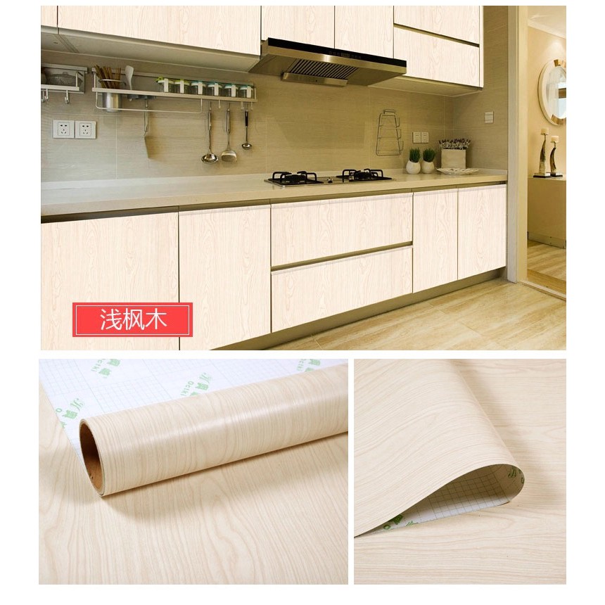 Pvc Wallpaper self adhesive home decor sticker waterfproof 10m*45cm Shopee Philippines