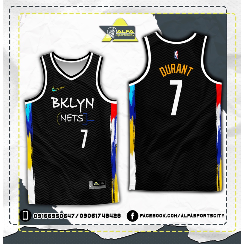 NBA DESIGN FULL SUBLIMATION JERSEY BROOKLYN (BLACK) Shopee