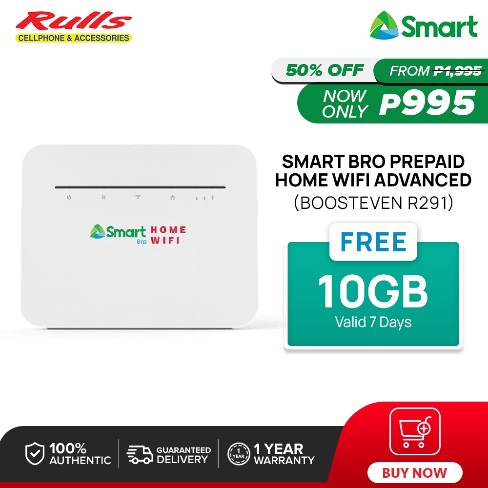 Smart Bro Prepaid Home WiFi Advanced (BoostEven R291) with FREE 10GB