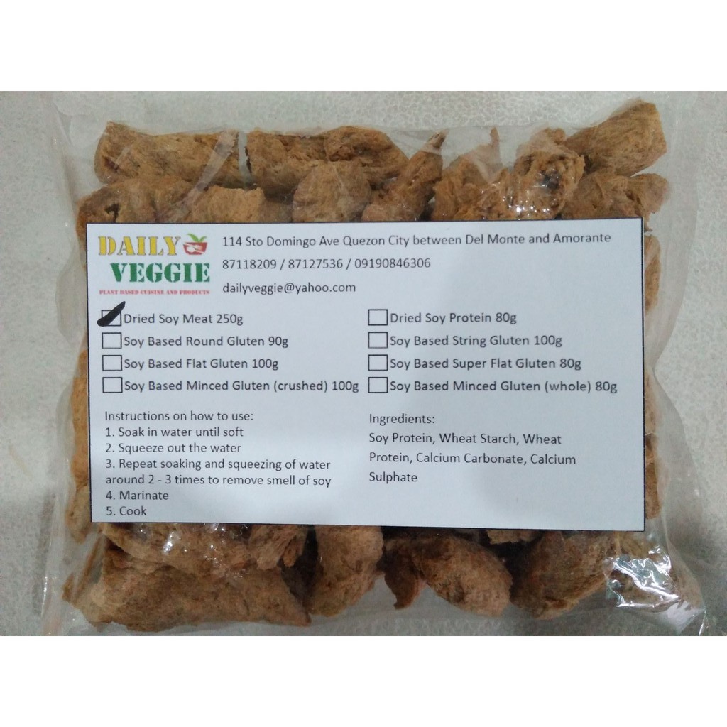 Dried Soy Meat 250g suitable for vegans Shopee Philippines
