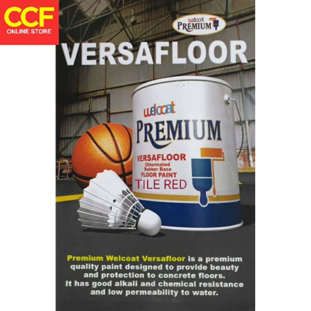 Floor Paint Rubberized Color Tile Red 4 Liters WELCOAT Shopee Philippines