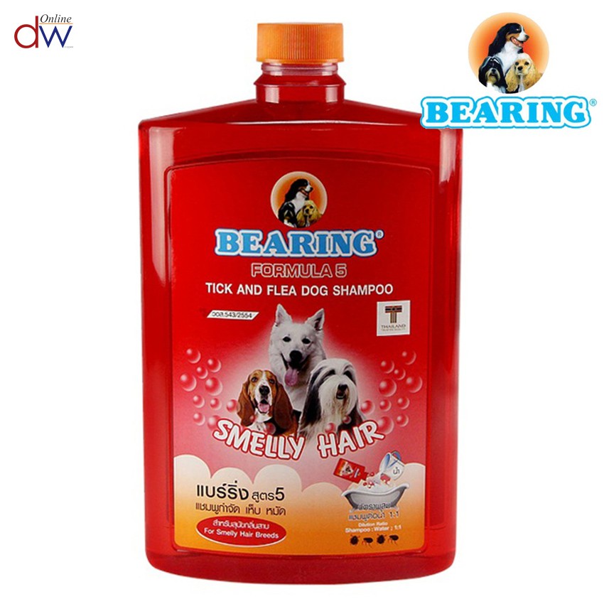 Bearing Formula 5 AntiTick and Flea Dog Shampoo for Smelly Hair 1500ml