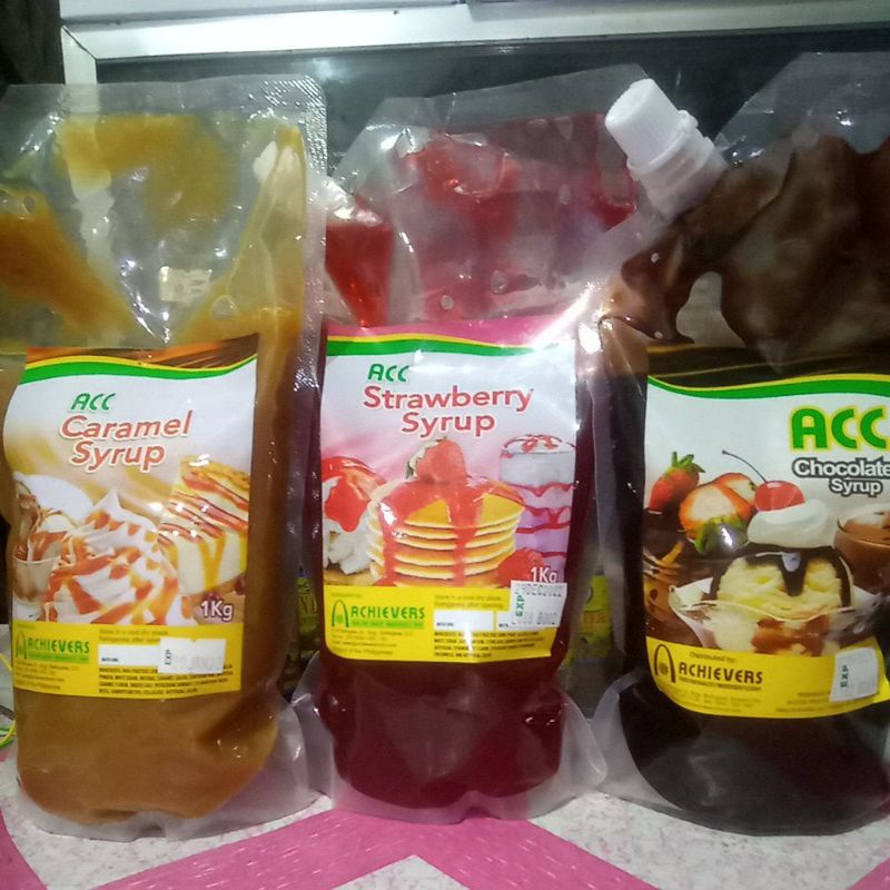 ACC Caramel Syrup/Chocolate Syrup/Strawberry Syrup 1kg Shopee Philippines