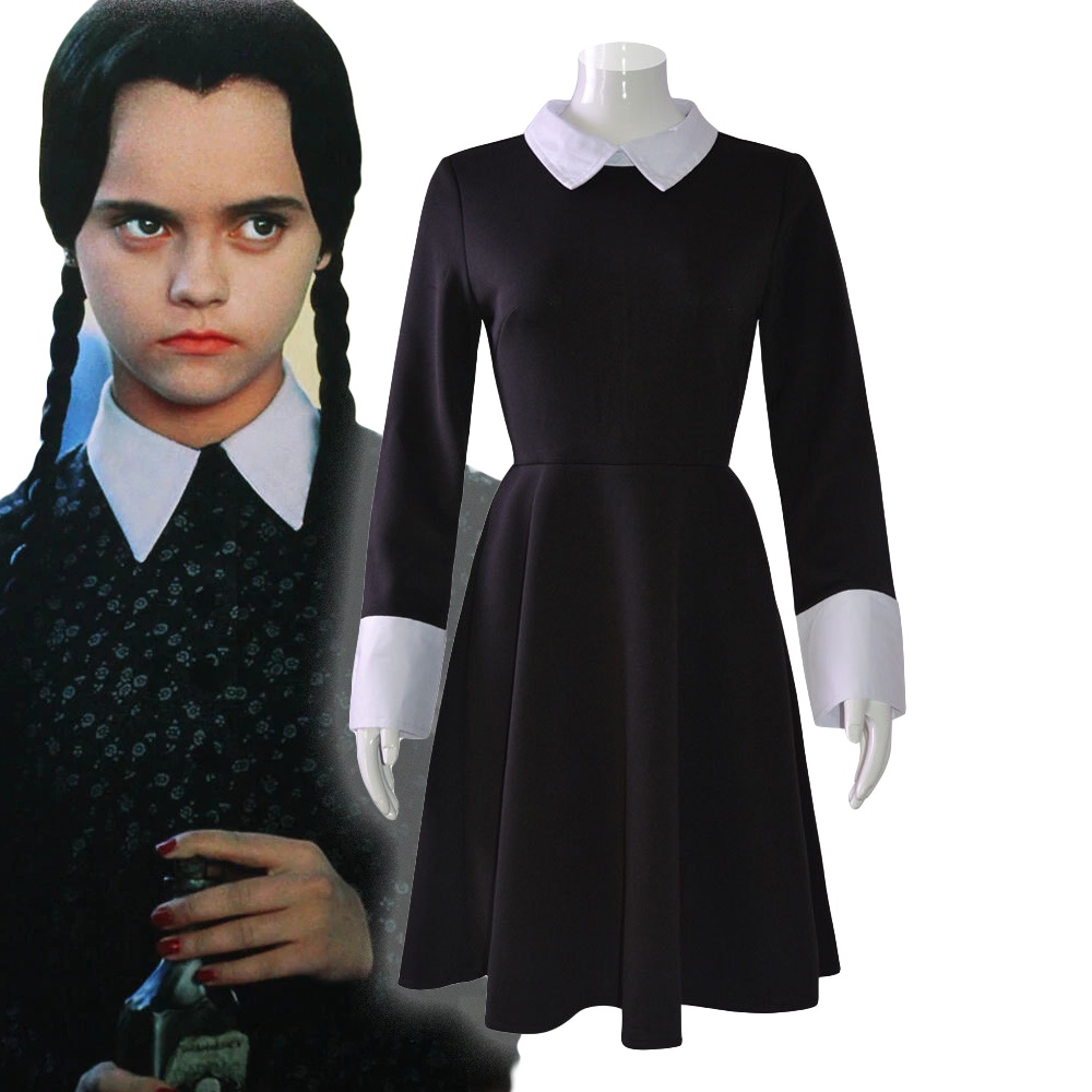 Anime The Addams Cosplay Family Wednesday Addams Costume Halloween