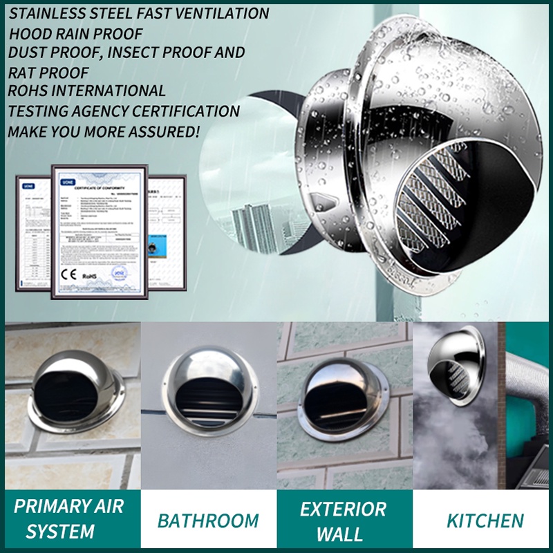 Household stainless steel air cap exhaust cap rain cap air outlet,vent