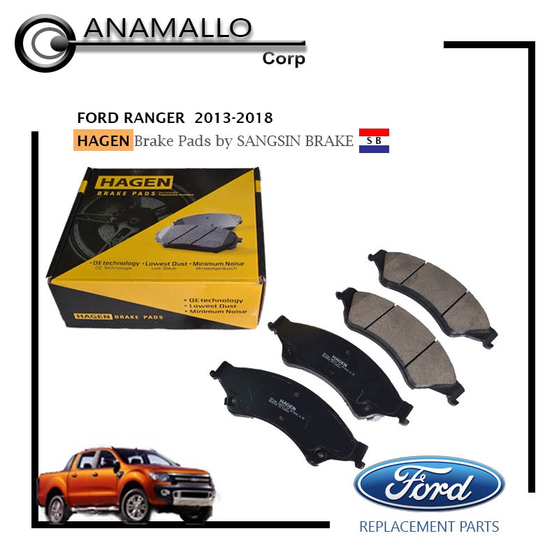 HAGEN Brake Pad Ford Ranger 20132018 Front (made in Korea) Shopee