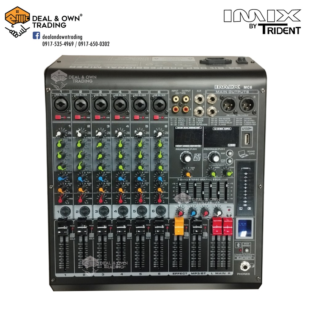 Imix/Trident MC6 6 Channel Passive Mixer Shopee Philippines