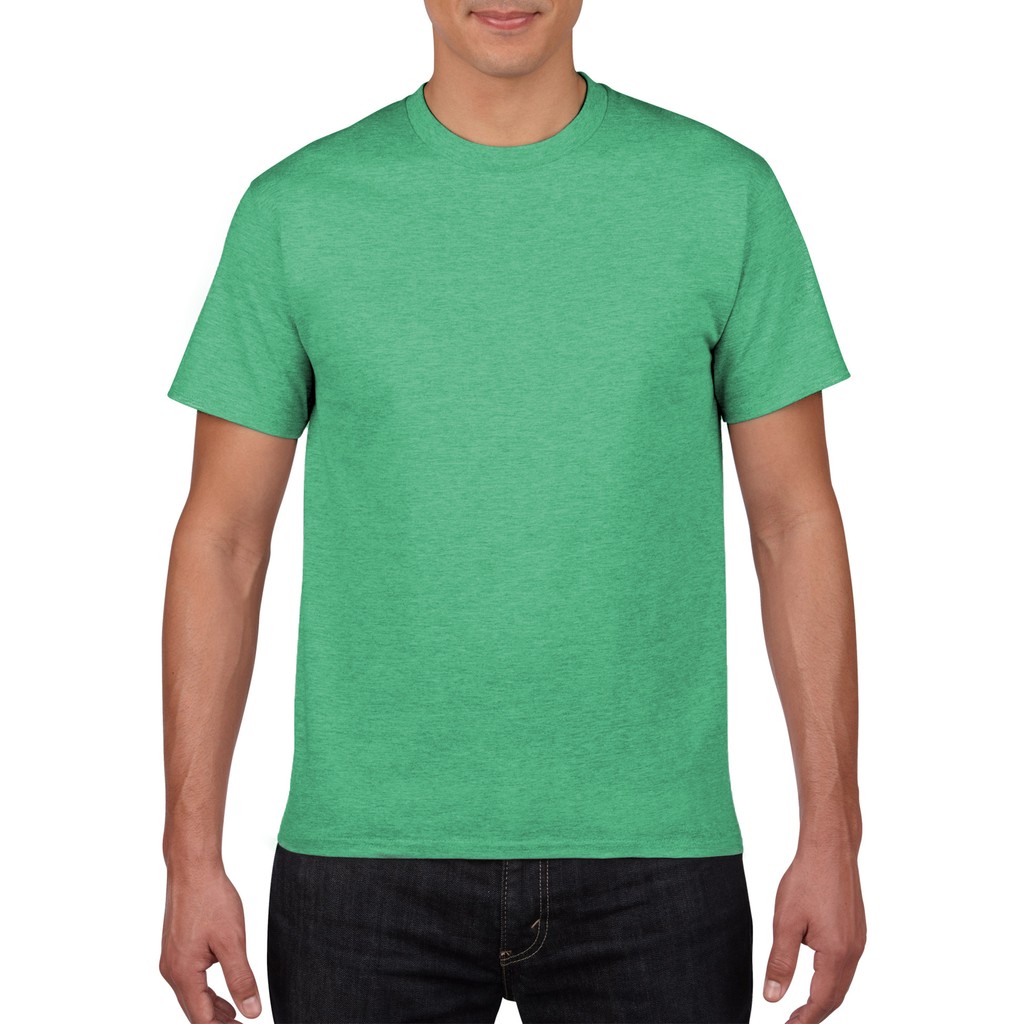 Gildan Premium Cotton Adult TShirt (Heather Irish Green) Shopee