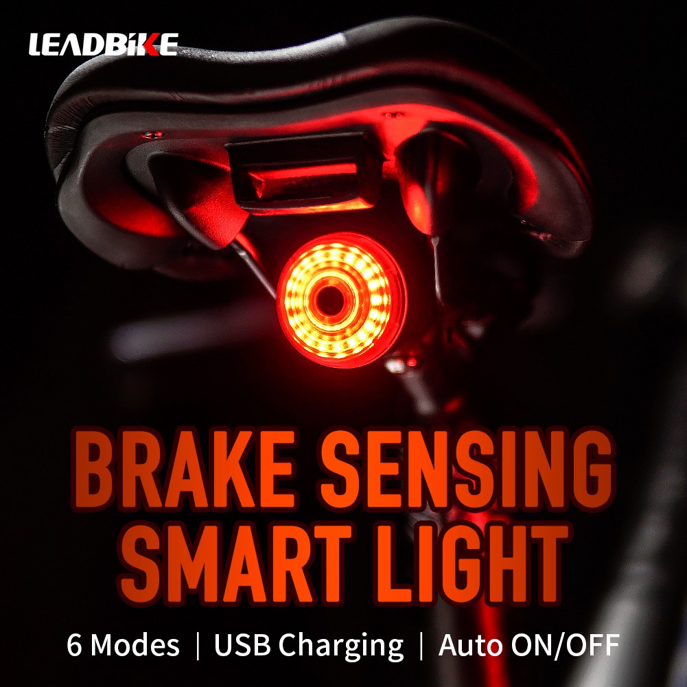 Leadbike Smart Bike Tail light Bicycle Braking Rear Light LED Super