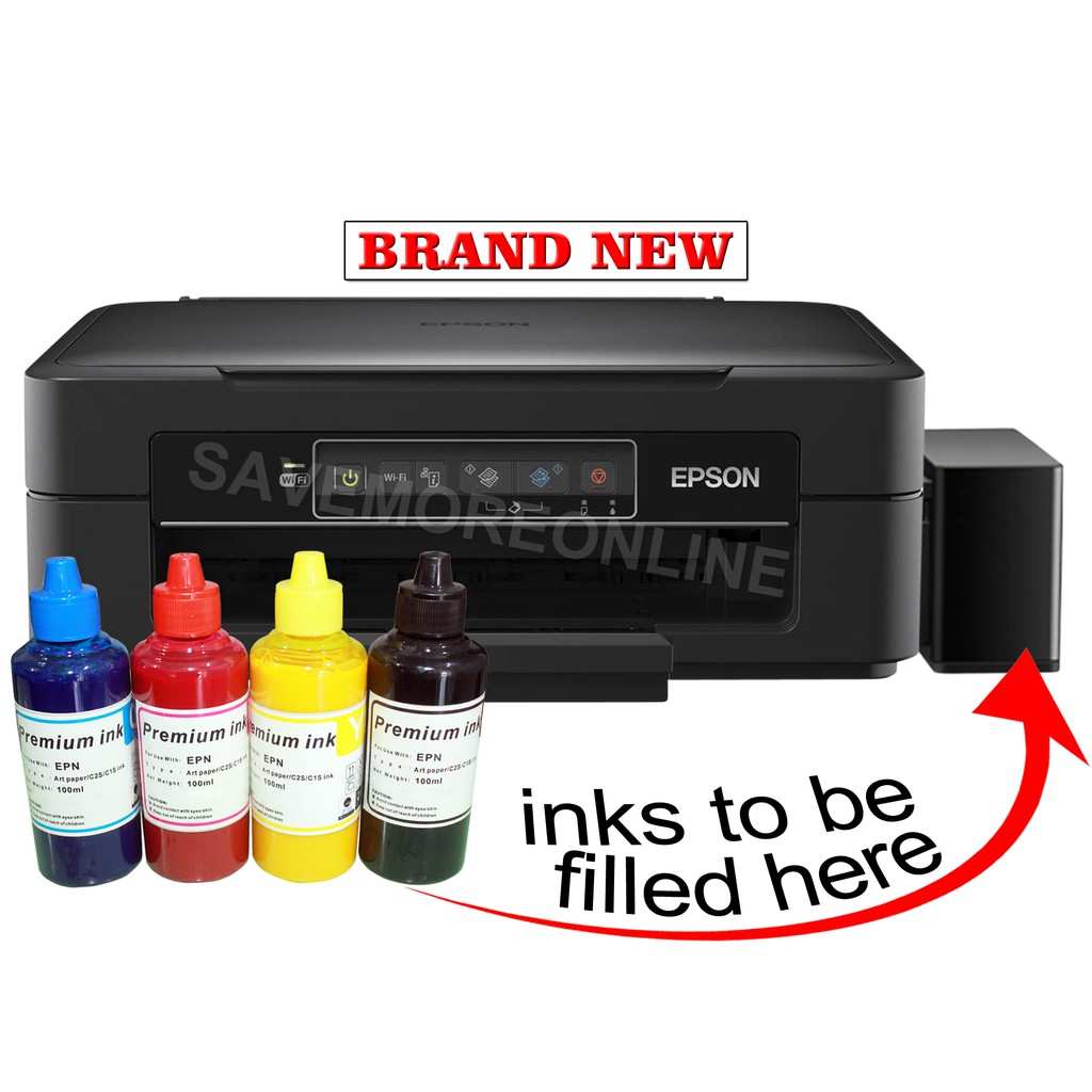 Epson XP235 Printer w/ Ciss Filled w/ C2S/Art Paper ink Shopee