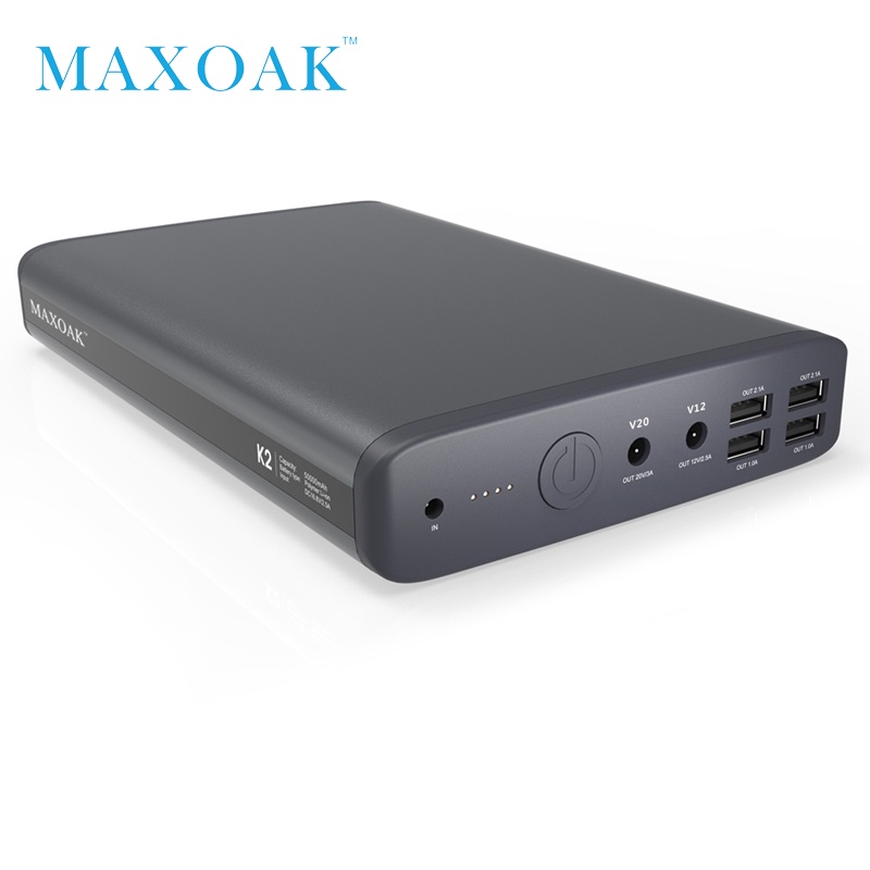 MAXOAK 50000mah 6 Output Port DC12V DC20V Notebook Power Bank Can