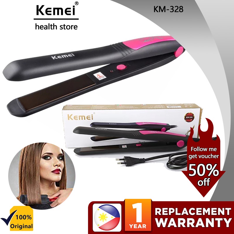 KEMEI KM328 Professional Hair Iron Straightening Irons Ceramic