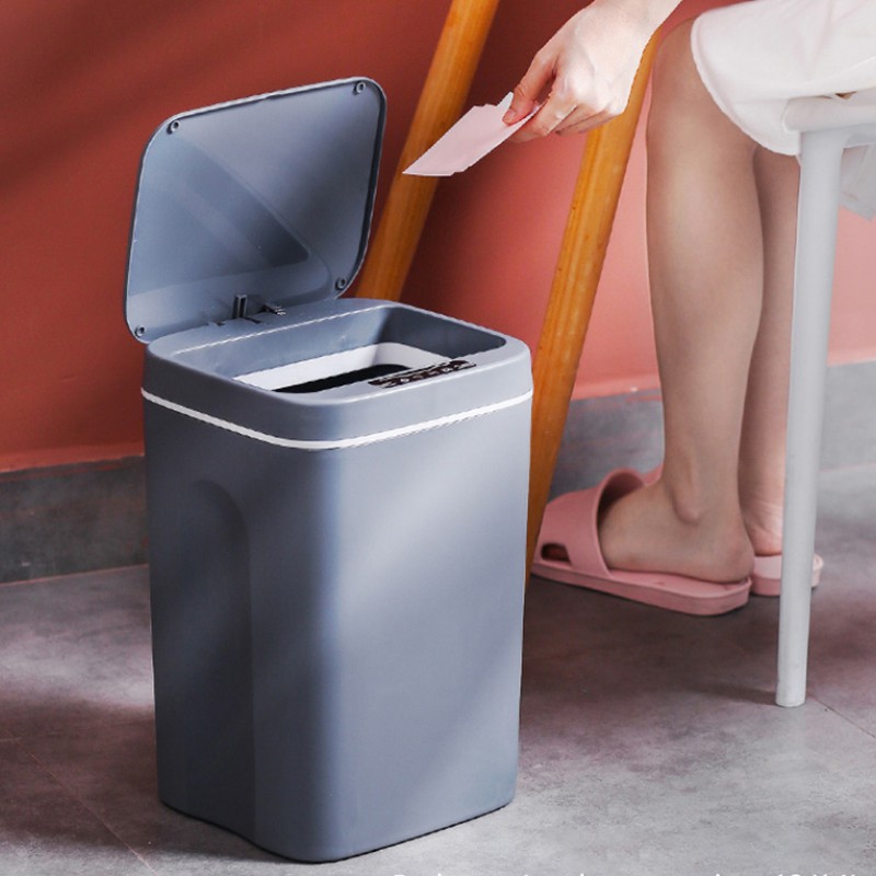 16L New Smart Trash Can Home Automatic Inductive Waste Bin Kitchen
