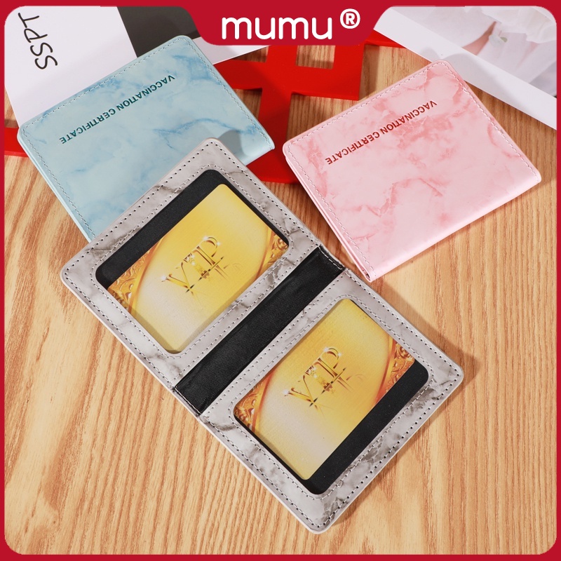 Mumu 1026 High Quality Leather Vaccine Card Holder For Women Men Shopee Philippines