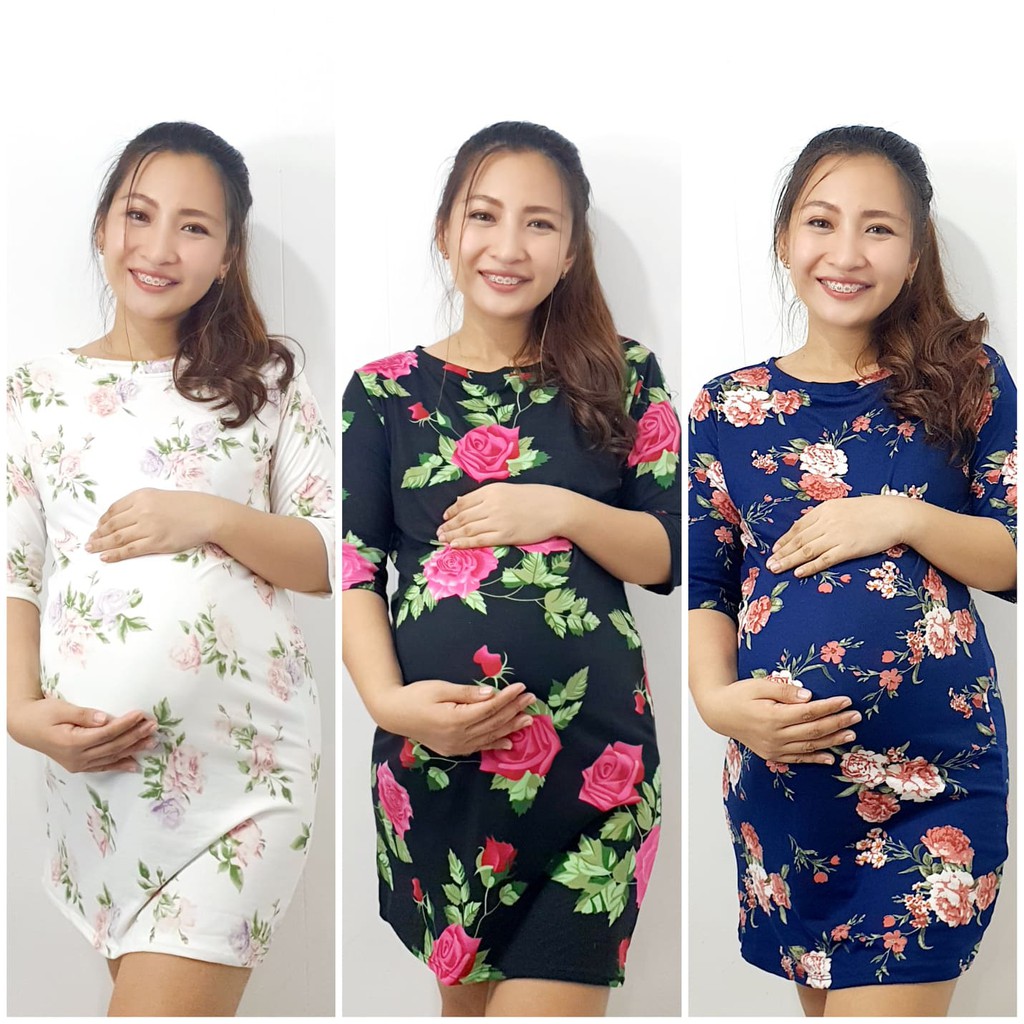 3/4 Sleeve Bodycon sexy maternity dress pregnancy dress Simple
