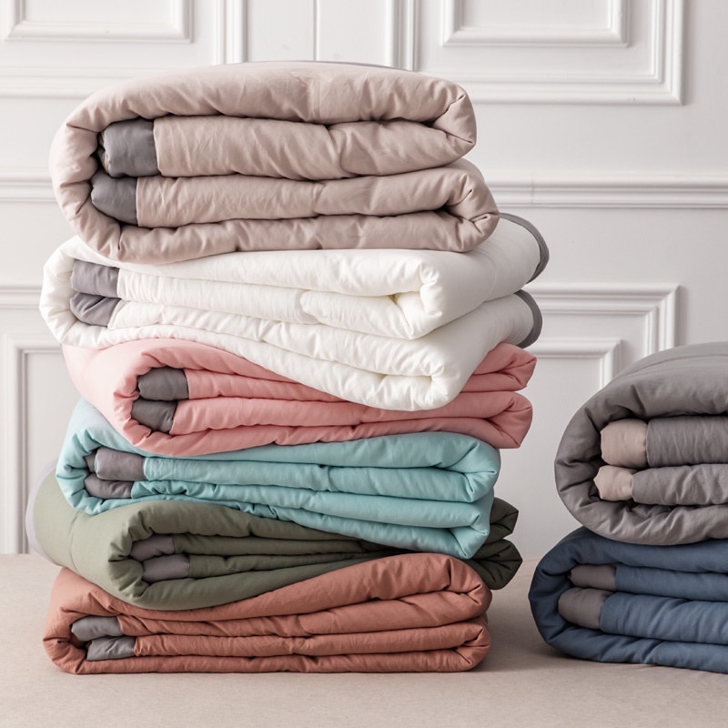 COD Japanese Minimalist Plain Summer Blanket Soft Comforter Premium