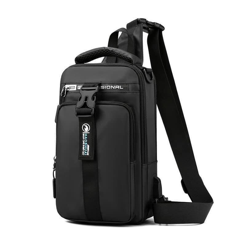 Unisex 3 Way Korean Style 4 Zipper Belt Bag Backpack Mutiple Pocket Shoulder Bag for Men Women