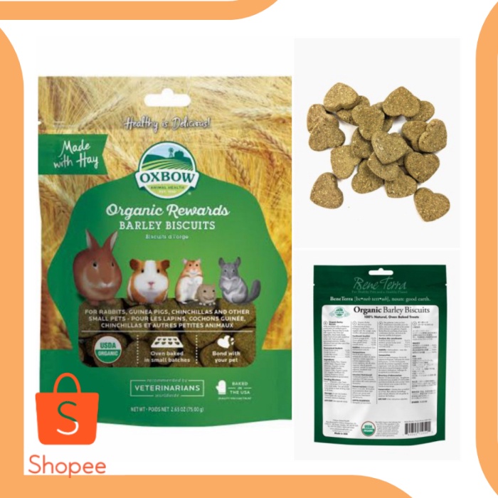 Tools Snack Rabbit guinea pig chinchilla Oxbow Organic Barley Biscu