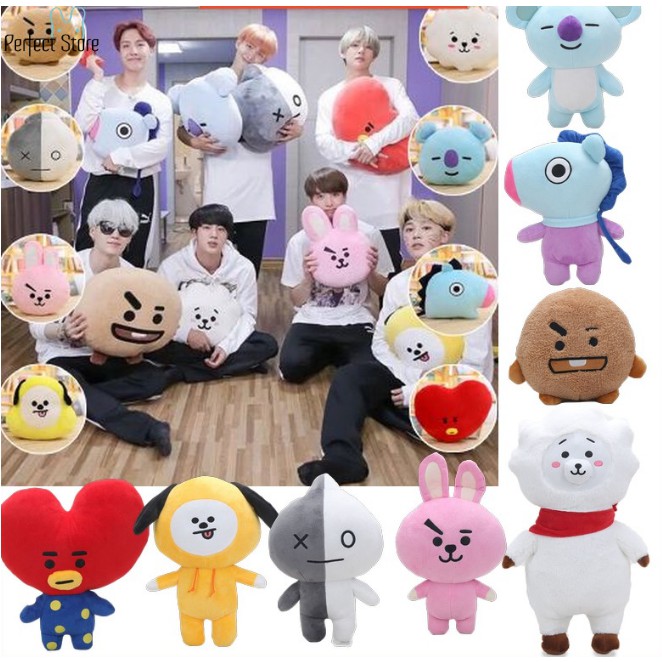 Kpop BTS Stuffed Toy BT21 Bangtan Boys Plush Cushion Stuffed Toy Dolls