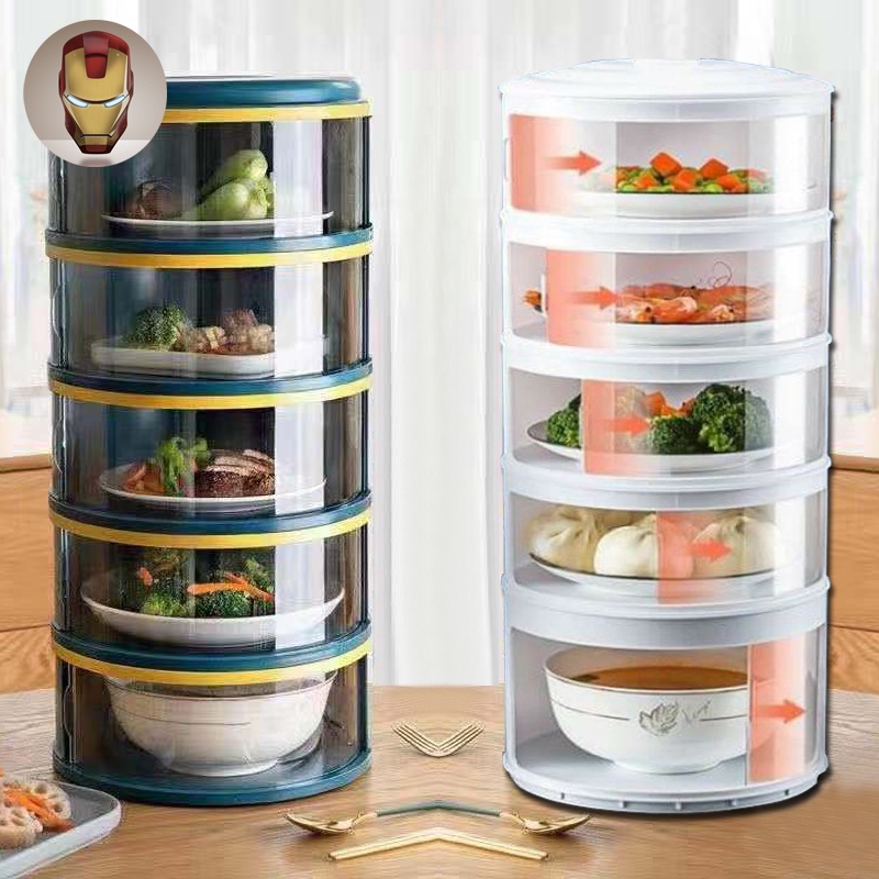 5 Layer Food Keeper Warmer Food Storage Container Transparent Stackable