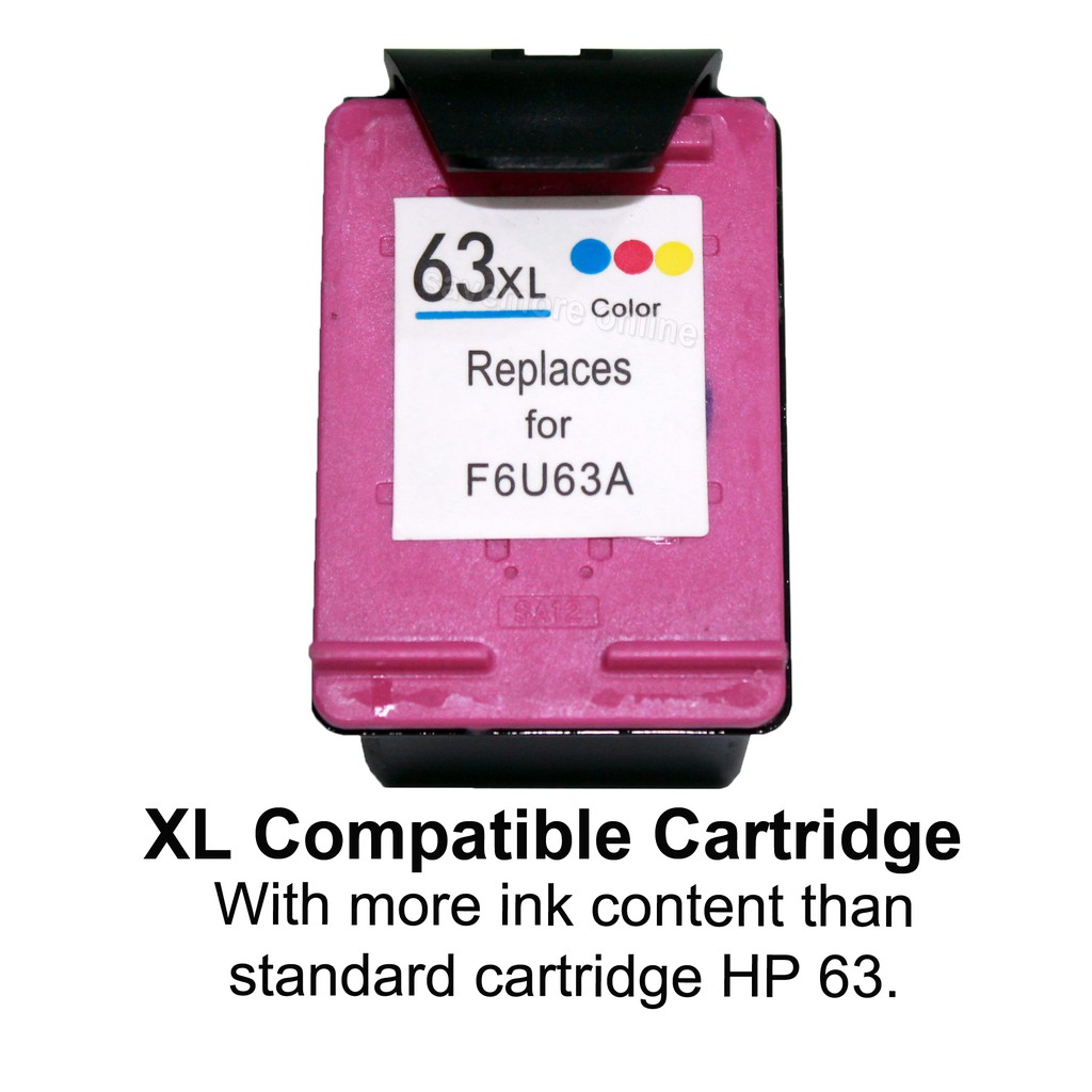 Compatible TriColor ink Cartridge 63XL for HP Deskjet 2130 Shopee