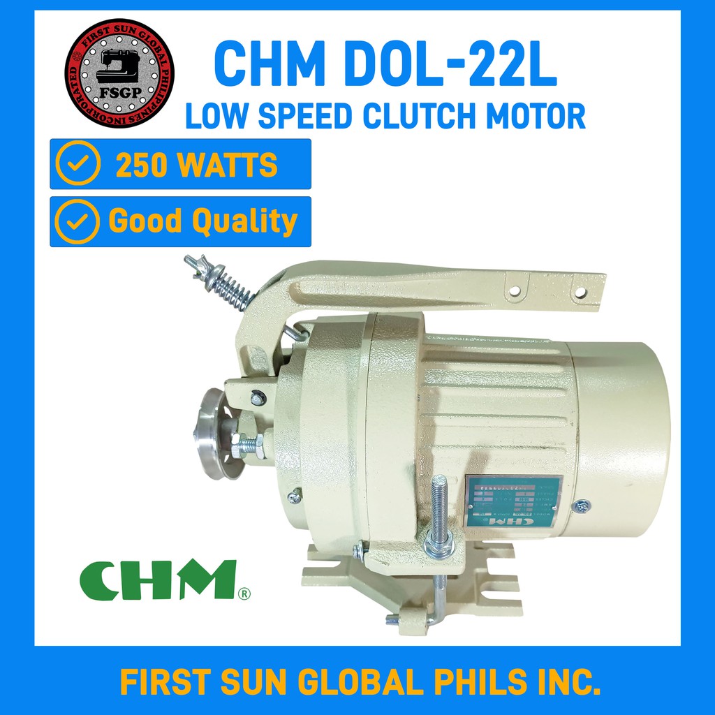 CHM Sewing Machine Clutch Motor 250W (Low Speed) DOL22L Shopee