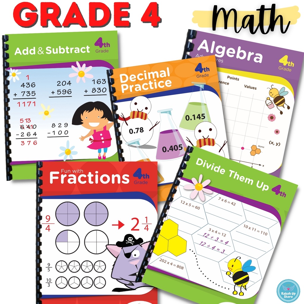 GRADE 4 (MATH) Activity Workbook Worksheet Homeschool Learning