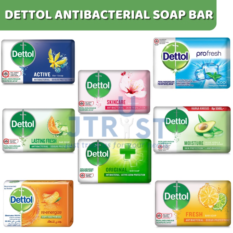 Antibacterial Dettol Soap Bar Antibacterial Bar Soap Bar 65gr & 100gr