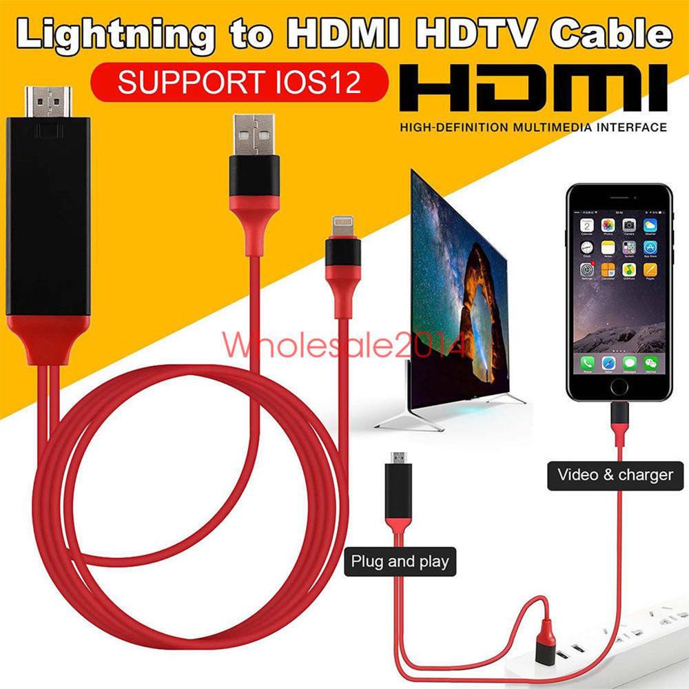 Android Type C Phone iPhone iPad to HDMI TV HDMI Projector Cable