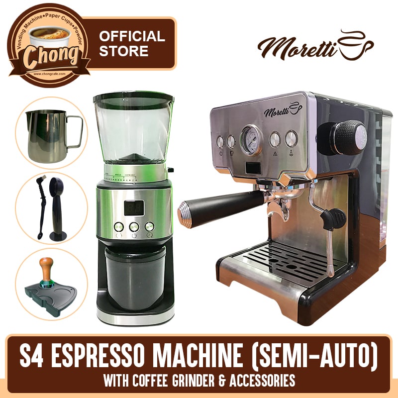 MORETTI S4 COFFEE MAKER 1.7 LITERS 15BAR ESPRESSO MACHINE with