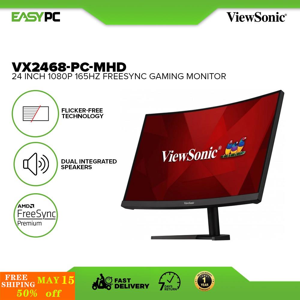 ViewSonic VX2468PCMHD 24 Inch 1080p 165Hz FreeSync Gaming Monitor