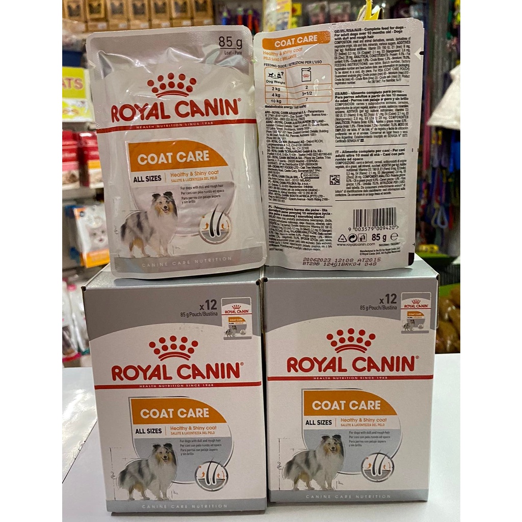 Royal Canin Coat Care Wet Dog Food 85g Pouch (1dozen) Shopee Philippines