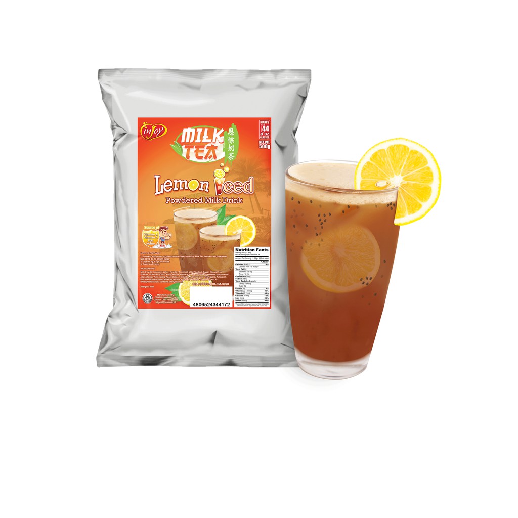 inJoy Lemon Iced Tea Milk Tea 500g Instant Powdered Milk Tea Drink