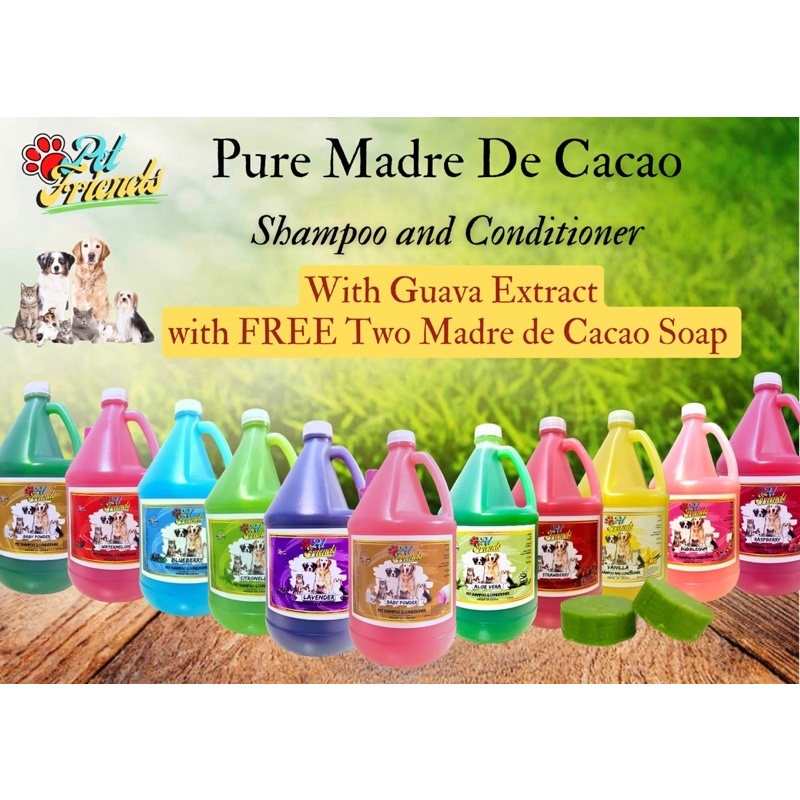 Madre de Cacao Dog and Cat/Pet Shampoo and Conditioner with Guava