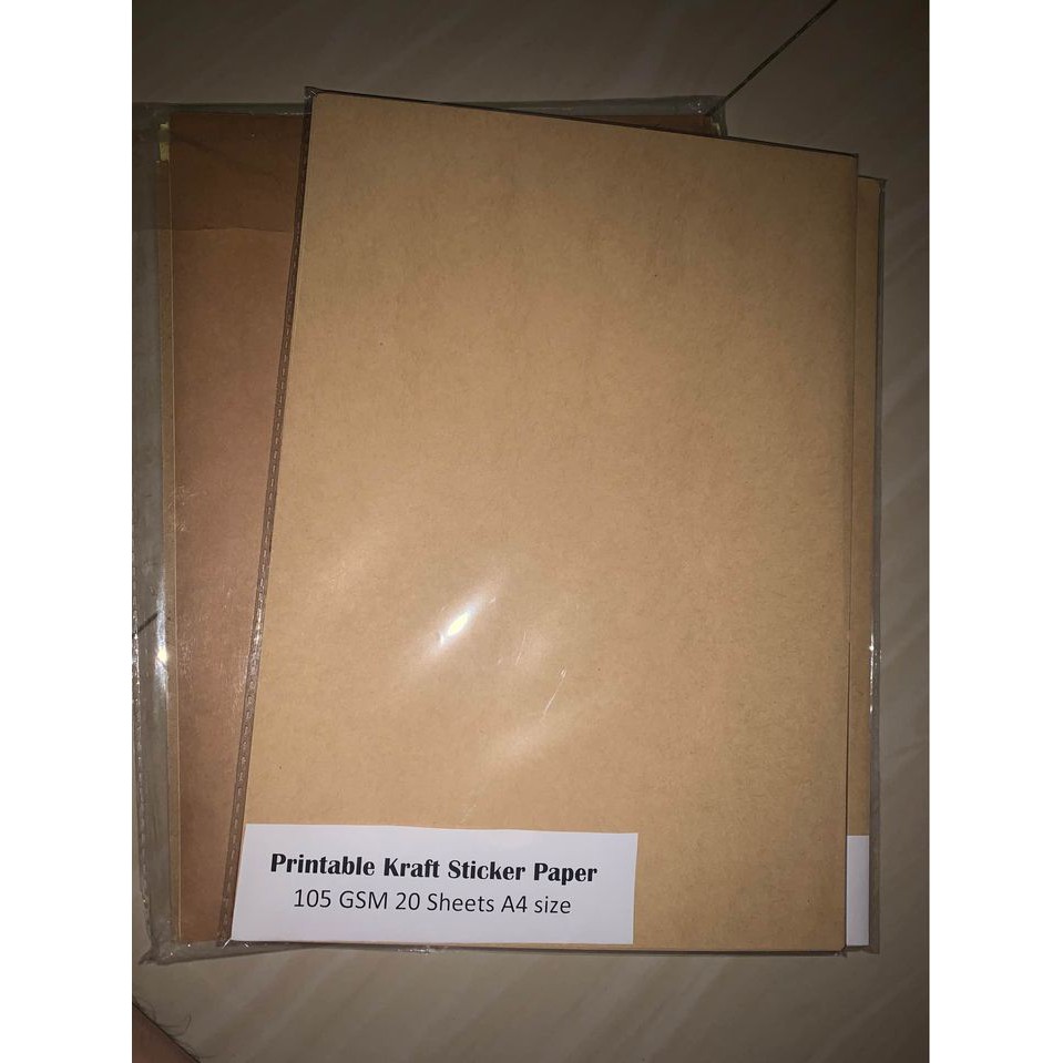 Kraft Sticker Paper 105 GSM 20pcs per Pack Shopee Philippines